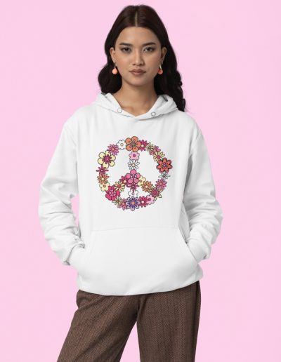 Flower Power Peace Hoodie