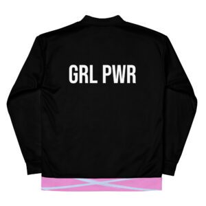 GRL PWR Feminist Black Bomber Jacket