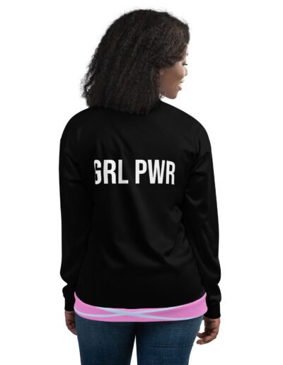 GRL PWR Feminist Black Bomber Jacket