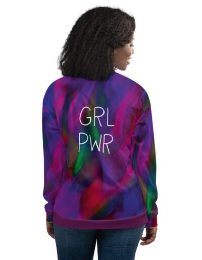 GRL PWR Feminist Colour Bomb Bomber Jacket