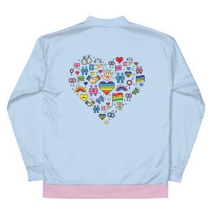 LGBT Pride Cute Icons Heart Bomber Jacket