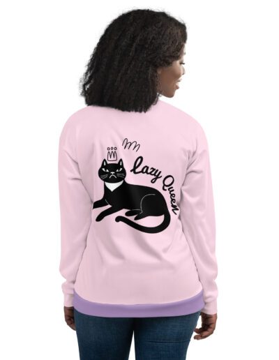 Lazy Cat Queen Feminist Bomber Jacket