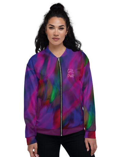 GRL PWR Feminist Colour Bomb Bomber Jacket