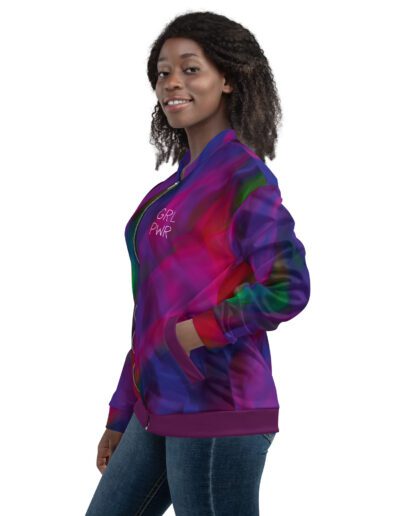 GRL PWR Feminist Colour Bomb Bomber Jacket