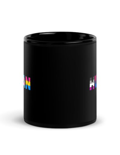 HUMAN LGBT Rainbow Black Mug