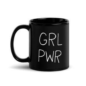 GRL PWR Black Mug