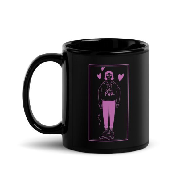 Girl Power Feminist Black Mug