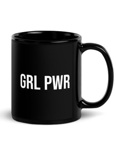 GRL PWR Feminist Black Mug