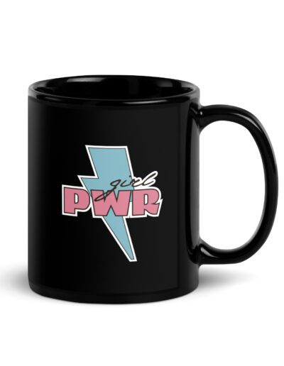 Girl PWR Feminist Black Mug