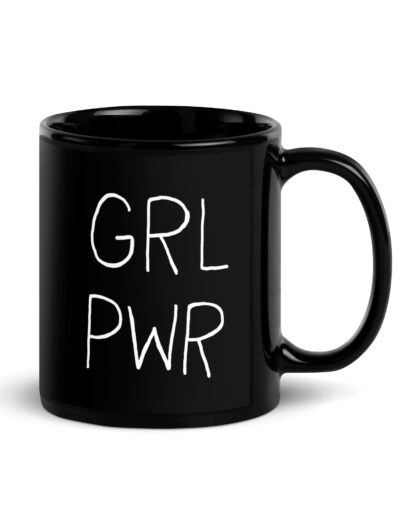 GRL PWR Black Mug