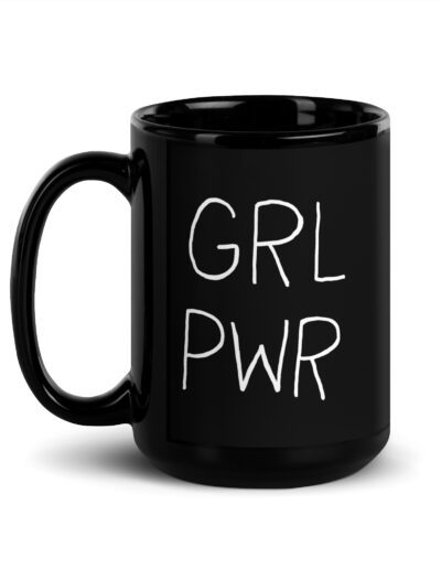 GRL PWR Black Mug