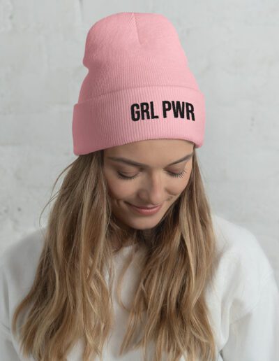 GRL PWR Feminist Cuffed Beanie