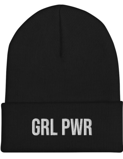 GRL PWR Feminist Cuffed Beanie