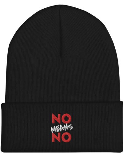 NO MEANS NO Feminist Cuffed Beanie