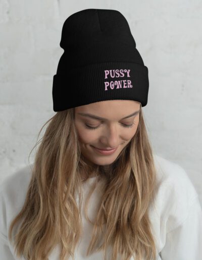 Pussy Power Feminist Cuffed Beanie