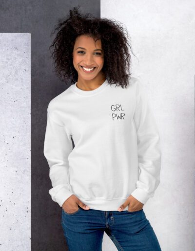 GRL PWR Feminist Embroidered Sweatshirt