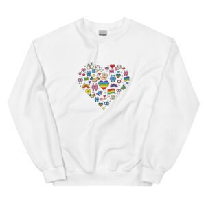 LGBT Pride Cute Icons Heart Sweatshirt