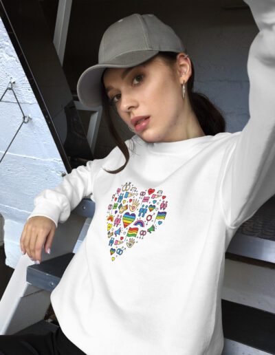 LGBT Pride Cute Icons Heart Sweatshirt