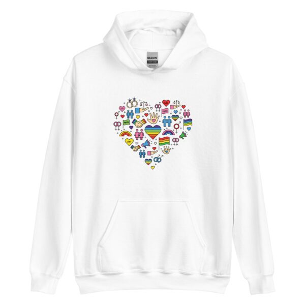 LGBT Pride Cute Icons Heart Hoodie