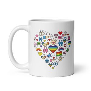 LGBT Pride Cute Icons Heart Mug