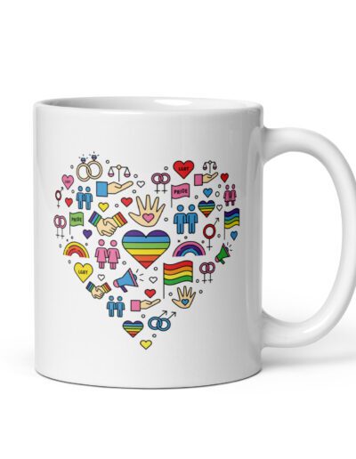 LGBT Pride Cute Icons Heart Mug