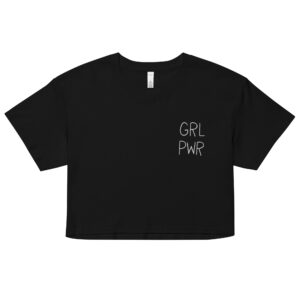 GRL PWR Feminist Embroidered Crop Top
