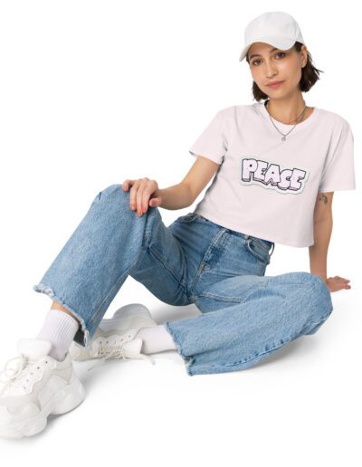 PEACE Graffiti Crop Top