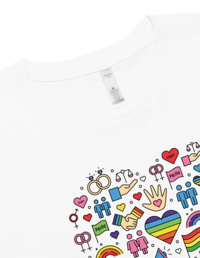 LGBT Pride Cute Icons Heart Crop Top