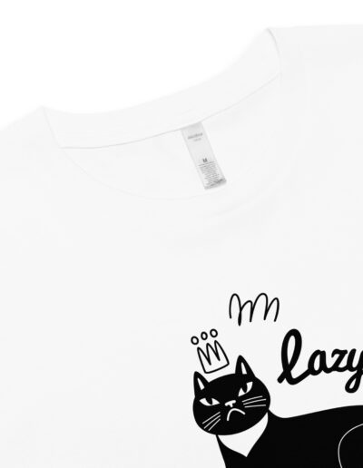 Lazy Cat Queen Feminist Crop Top