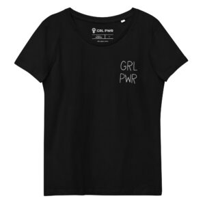 GRL PWR Feminist Embroidered Organic T-Shirt