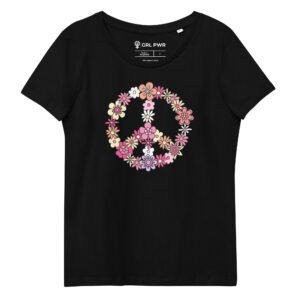Flower Power Peace Organic T-Shirt