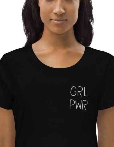 GRL PWR Feminist Embroidered Organic T-Shirt