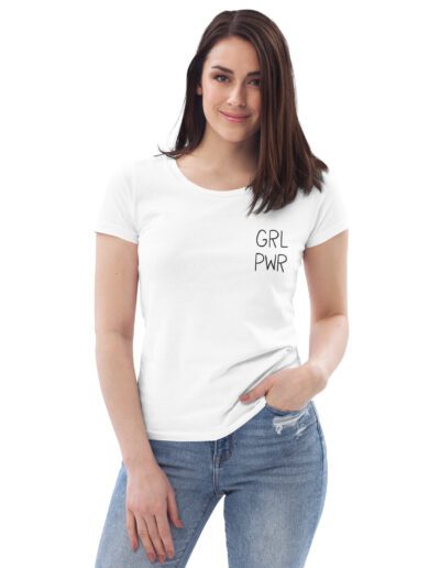 GRL PWR Feminist Embroidered Organic T-Shirt