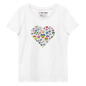 LGBT Pride Cute Icons Heart Organic T-Shirt