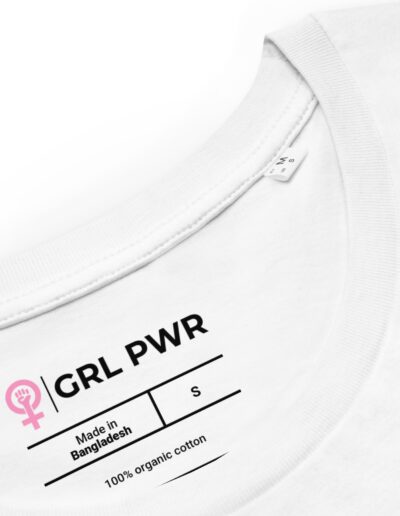 GRL PWR Feminist Embroidered Organic T-Shirt