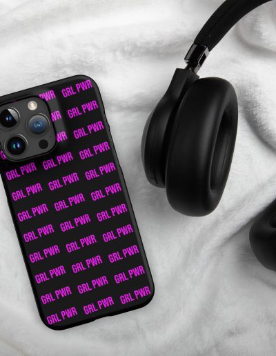 GRL PWR Purple Neon/Black Snap case for iPhone®