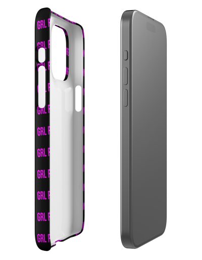 GRL PWR Purple Neon/Black Snap case for iPhone®