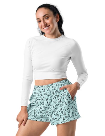 GRL PWR Feminist Doodle Recycled Shorts