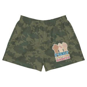 Fight For Your Rights Feminist Camo Recycled Shorts