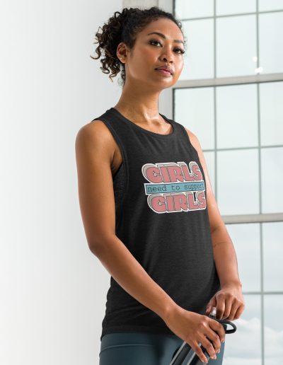 Girls Need To Support Girls Feminist Muscle Tank Vest