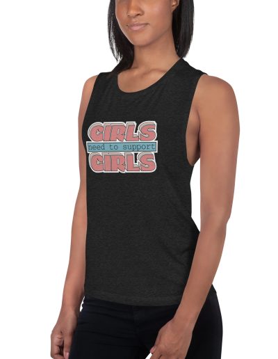 Girls Need To Support Girls Feminist Muscle Tank Vest