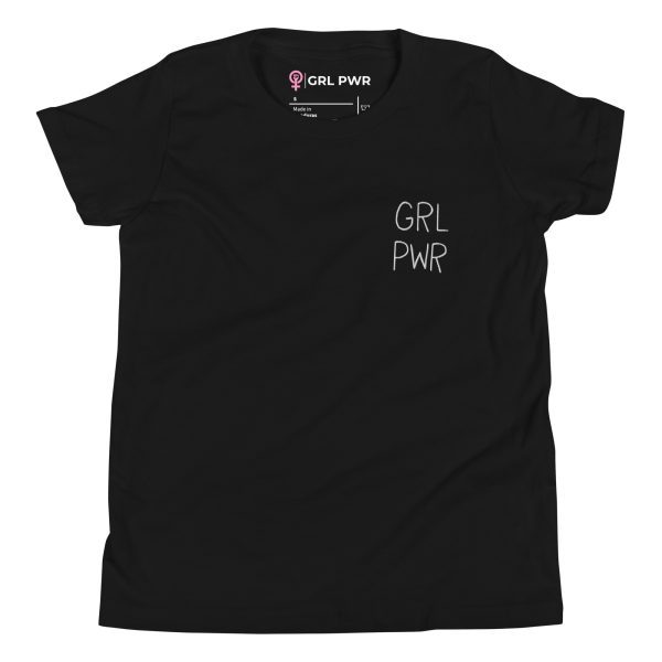 GRL PWR Feminist Embroidered Kids T-Shirt
