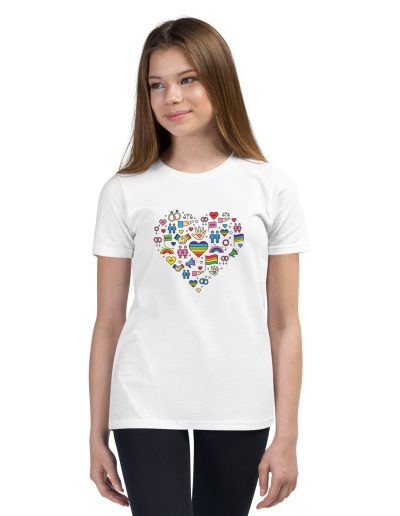 LGBT Pride Cute Icons Heart Kids T-Shirt