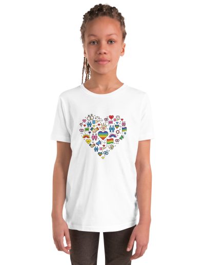 LGBT Pride Cute Icons Heart Kids T-Shirt