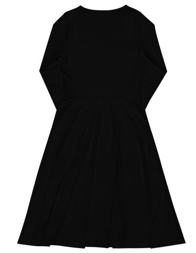 GRL PWR Feminist Black Long Sleeve Midi Dress