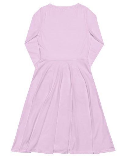 GRL PWR Feminist Pink Long Sleeve Midi Dress