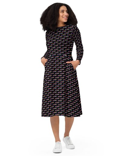 HUMAN LGBT Long Sleeve Midi Dress