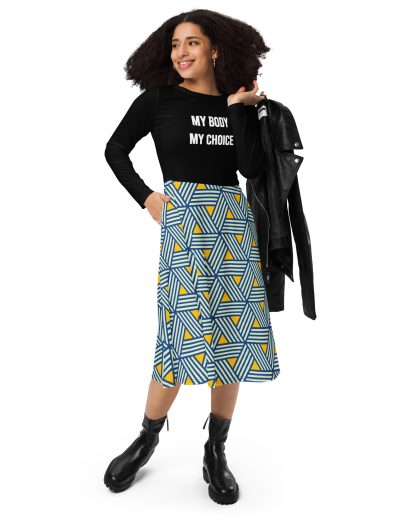 MY BODY MY CHOICE Feminist Long Sleeve Midi Dress