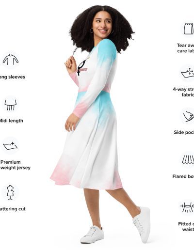 Feminist Long Sleeve Midi Dress