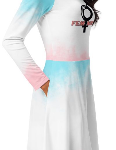 Feminist Long Sleeve Midi Dress